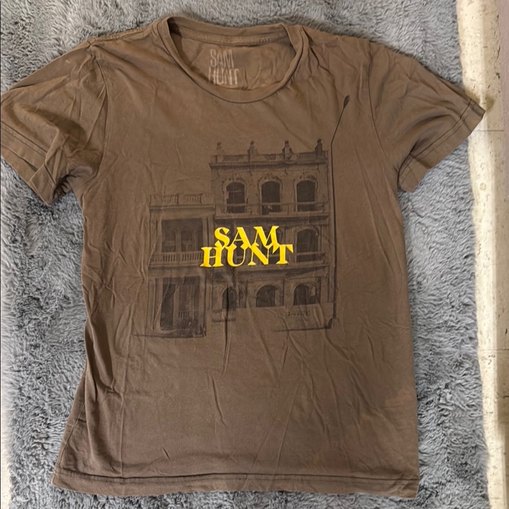Sam Hunt Concert T-Shirt with Yellow Print